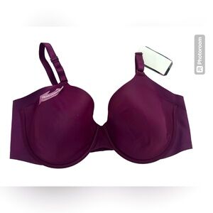 Olga seamless contour underwire Bra 38C  rich garnet